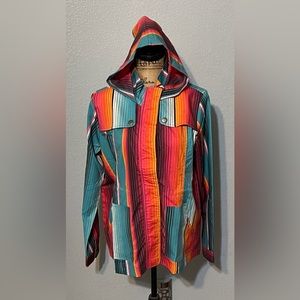 Crazy Train thin jacket with hood. New . Size 2XL.